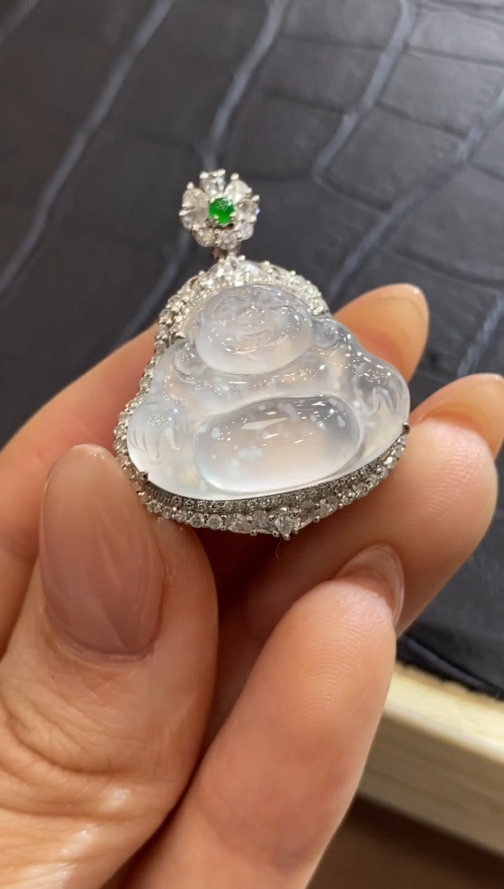 【闪购商品】翡翠颈饰18K金镶嵌收到货48小时鉴赏期（超时不退不换）