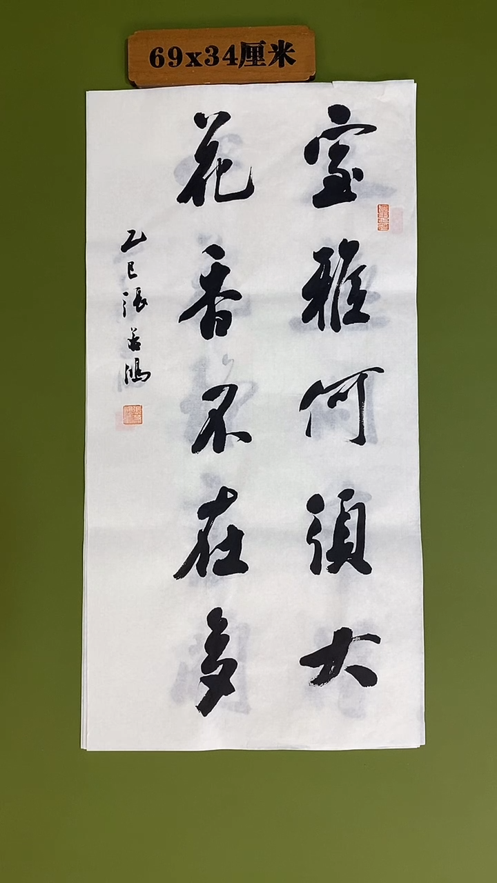 书法书法 张若鸿 尺寸69cm*34cm  