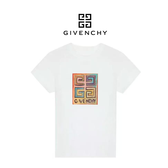 全新未使用 Givenchy/纪梵希 太阳花LOGO圆领短袖T恤白色百搭时尚