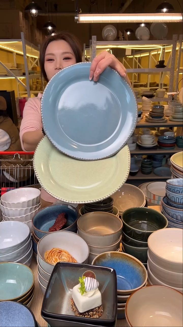 瓷147【瑕疵】外贸尾货窑变釉下彩