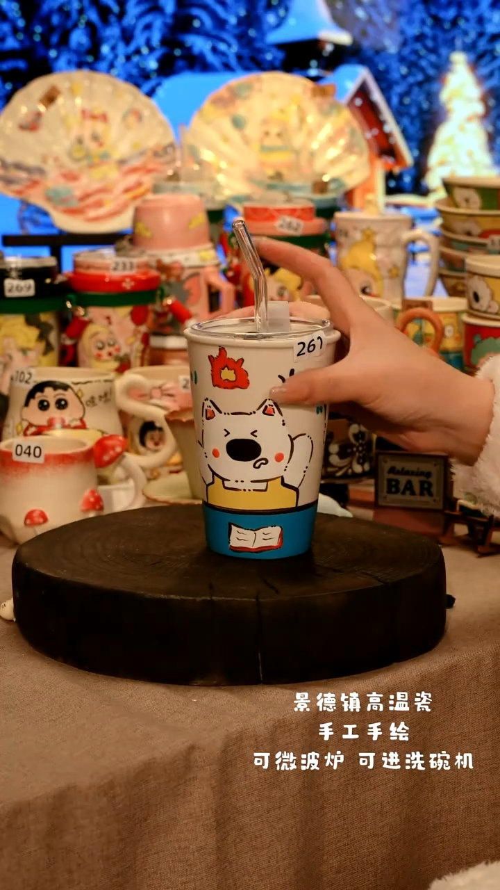 陶瓷261景德镇原创设计师款高温陶瓷手工手绘餐具碗盘子