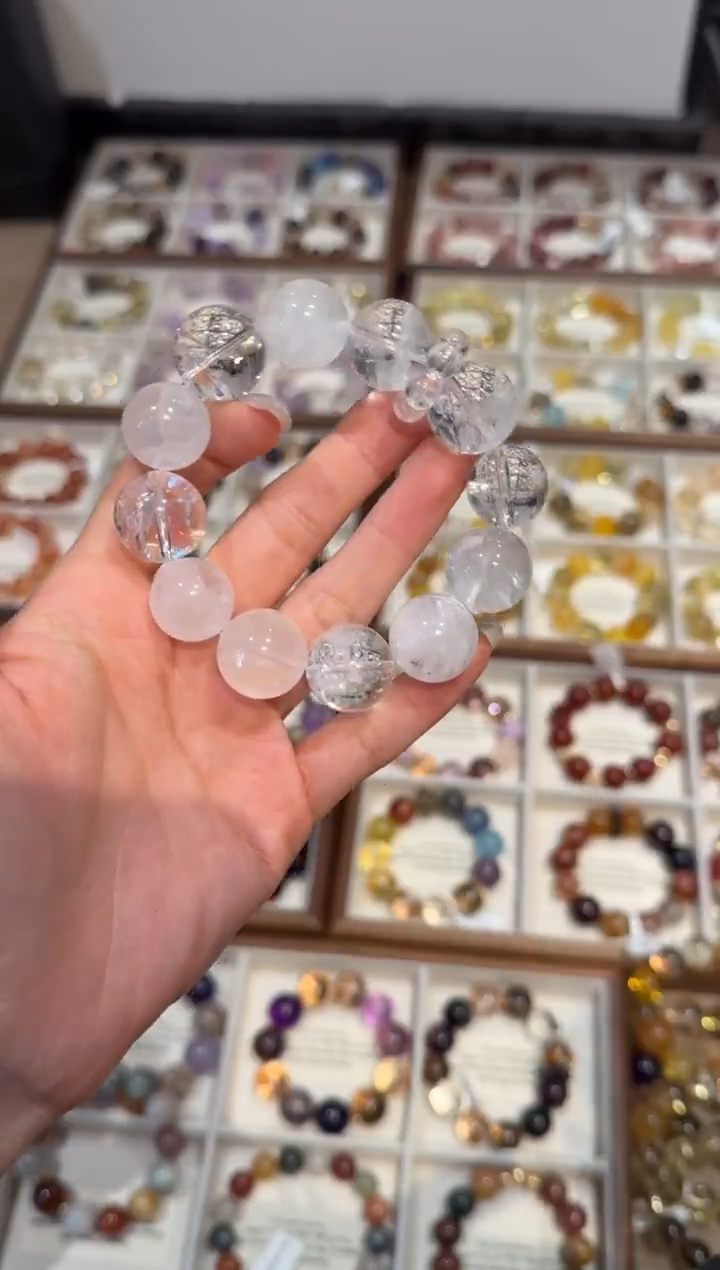 未镶嵌手串水晶） 设计款水晶手串 默认微瑕 多样性发货