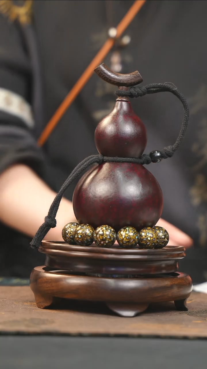 【闪购商品】YK106大漆酒葫芦不包手串及旋转底座