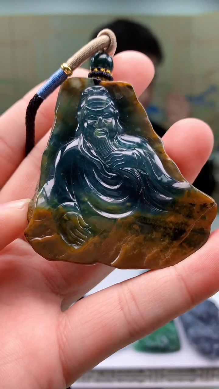 【闪购商品】定制翡翠未镶嵌4917bb-毛货挂件46