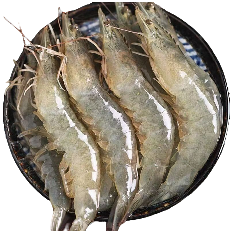 W11海水大虾单只15cm左右四斤/盒含薄碎冰锁鲜 共50~60只海虾