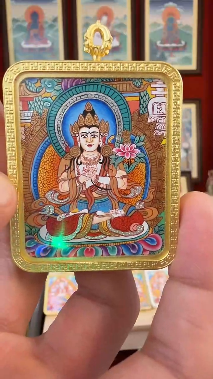 吊坠大势-热贡纯手绘毛毛