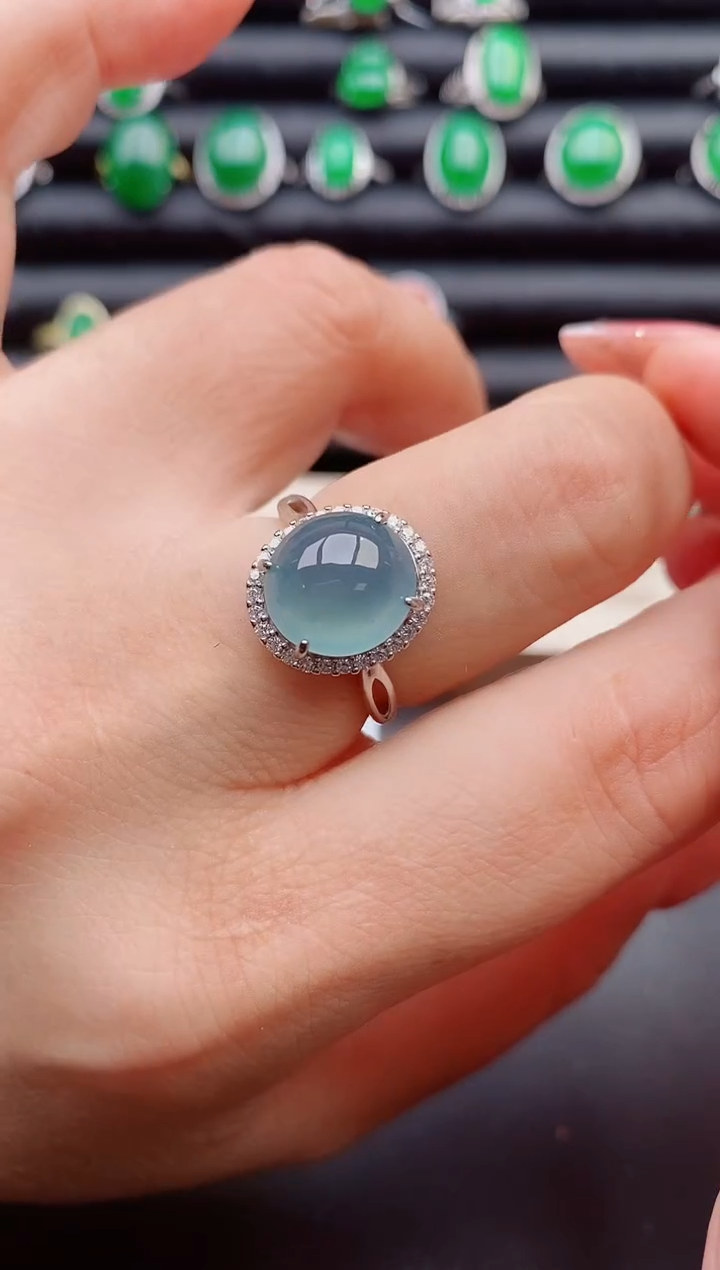 【闪购商品】翡翠戒指银S925镶嵌50800