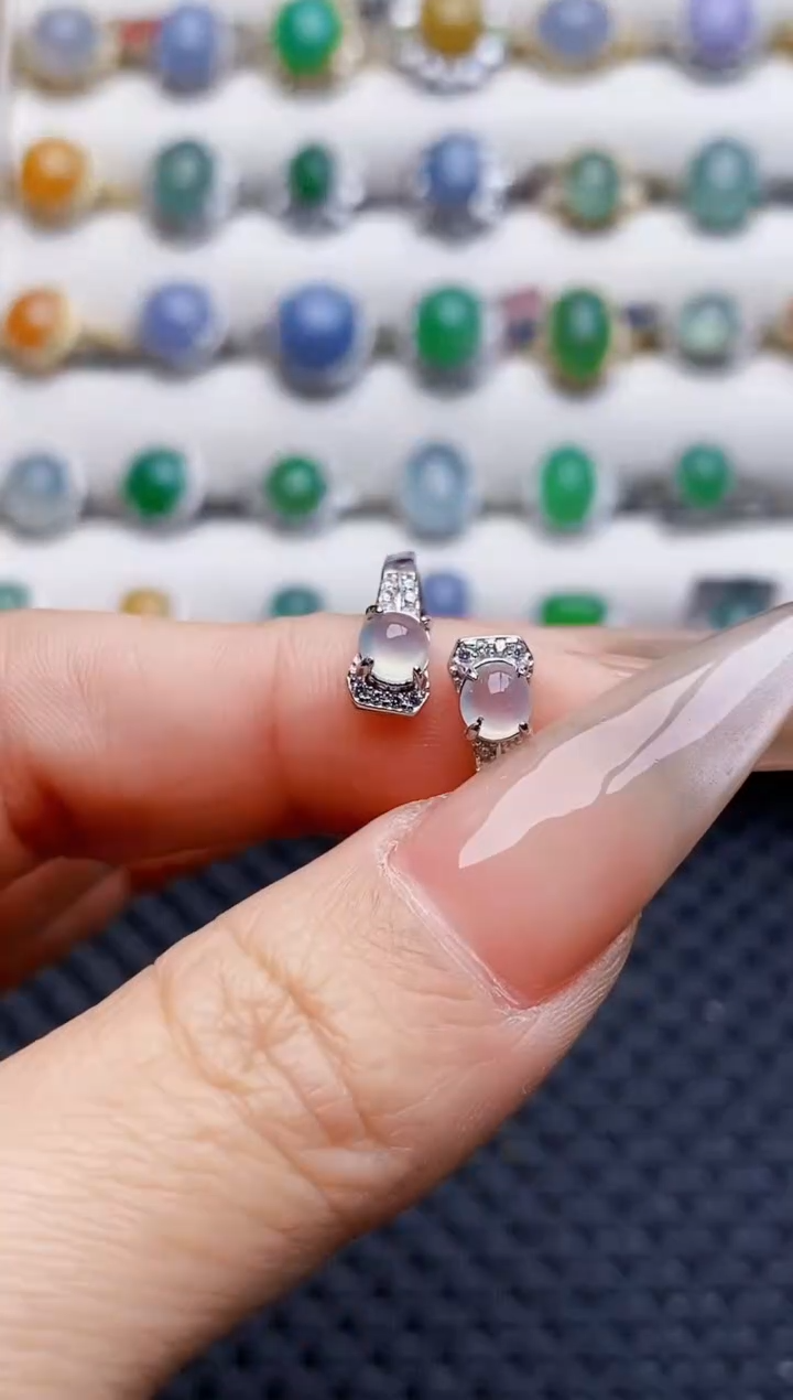 银S925镶嵌戒指翡翠6618