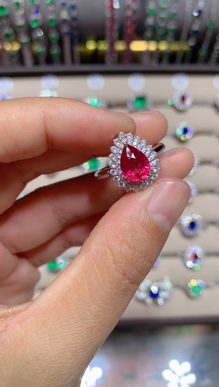 【闪购商品】红宝石戒指18K金镶嵌2.03CT 无烧