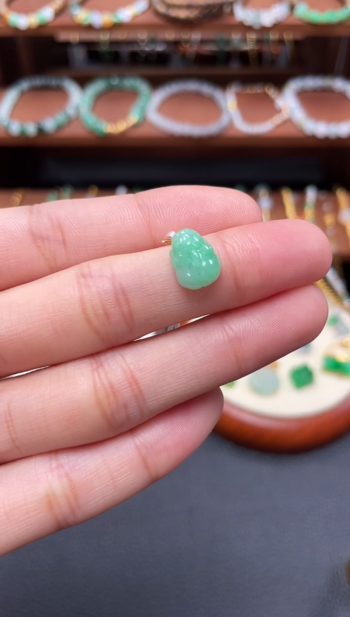 【闪购商品】翡翠吊坠(不含链)18K金镶嵌一个  JK509