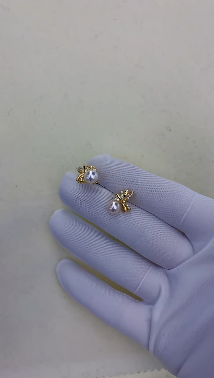 银S925镶嵌饰品海水珍珠热巴款耳饰