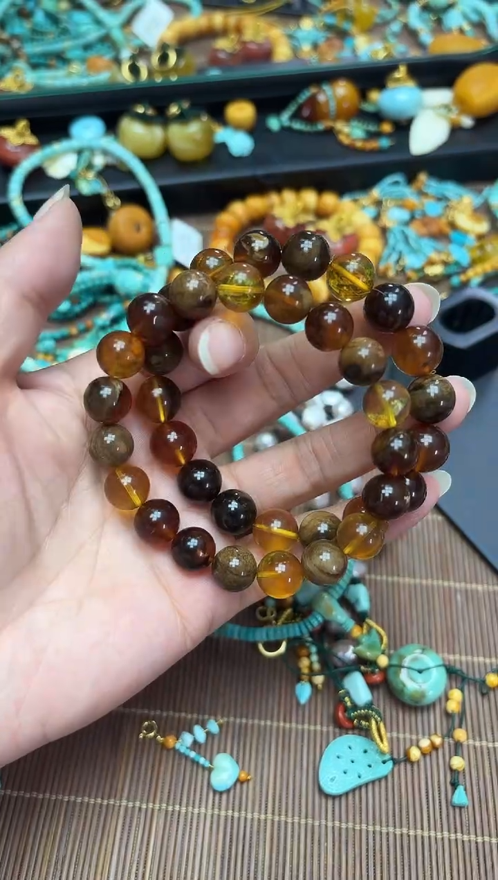 蜜蜡颈饰未镶嵌哎*发一件