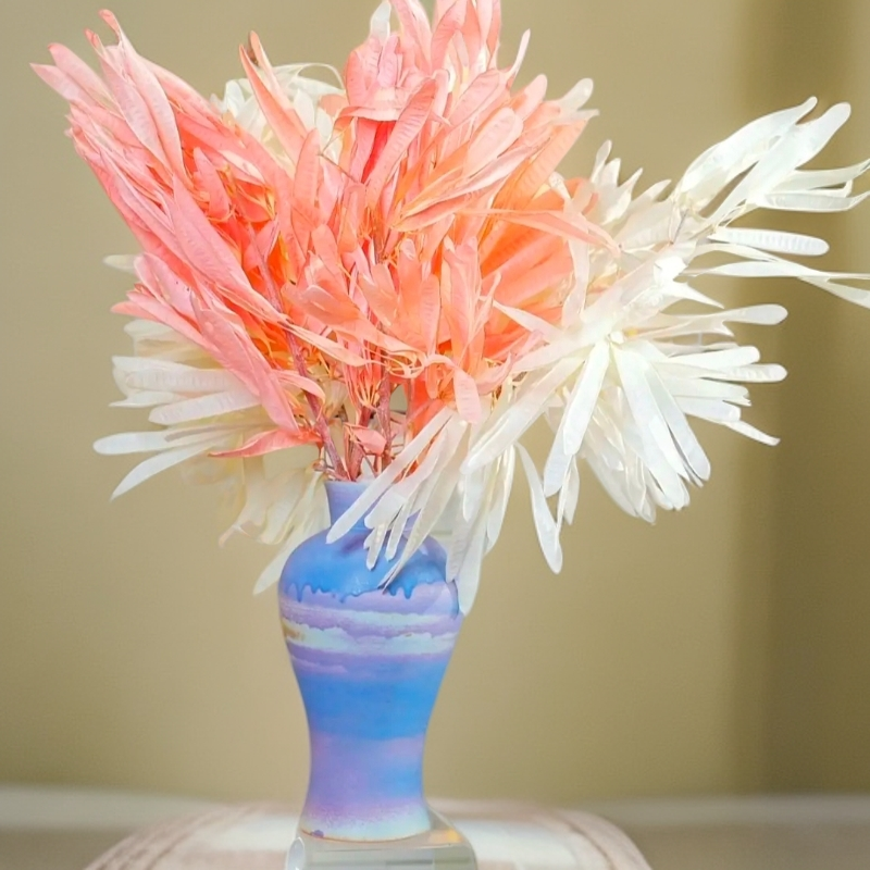 永生花银合欢扁豆干花用于家居装饰的精美插花花束真花