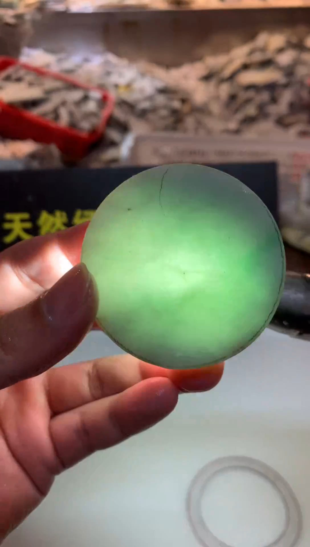 裸石翡翠0朗0翡翠珠宝727