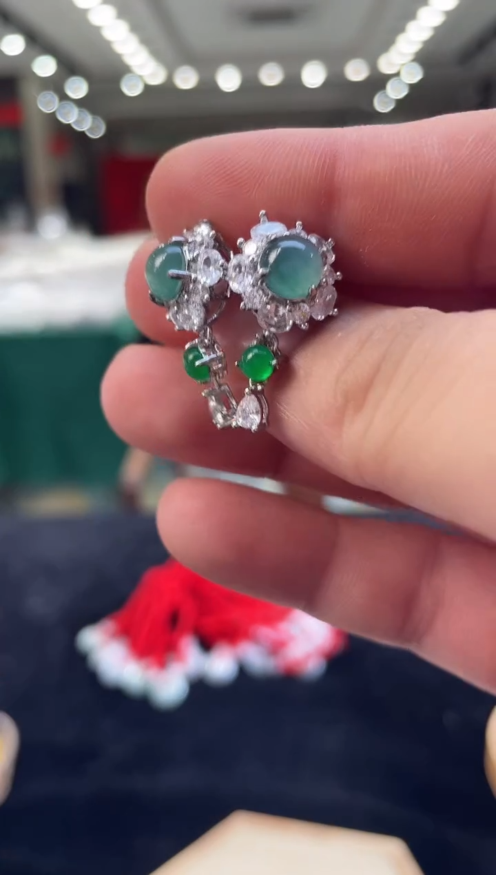 【闪购商品】翡翠耳饰未镶嵌耳钉