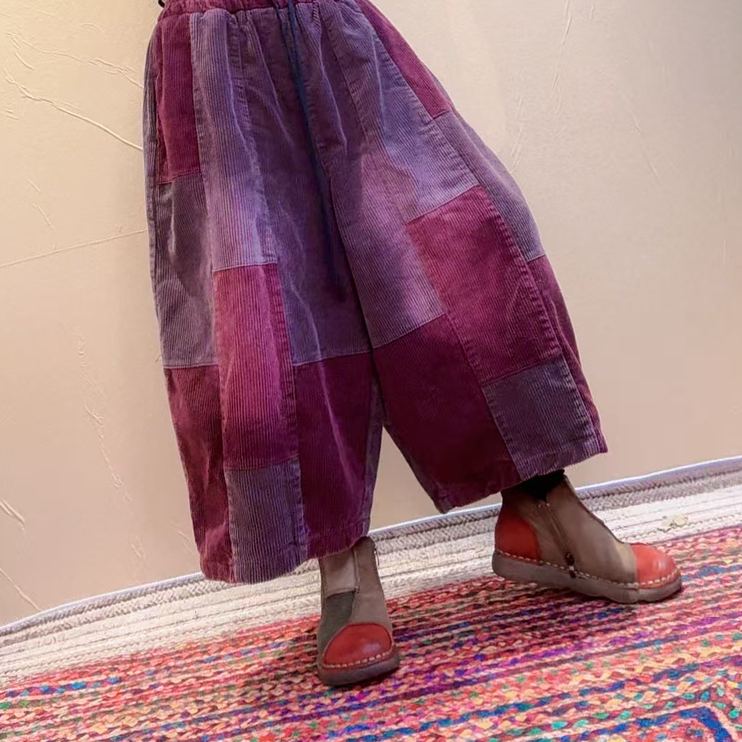 {欧洲站}梦姐同款时尚拼接灯条裤