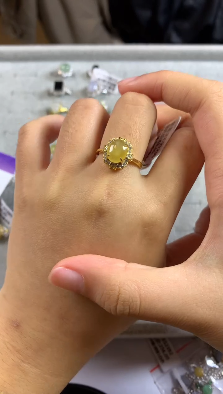 银S925镶嵌戒指翡翠14