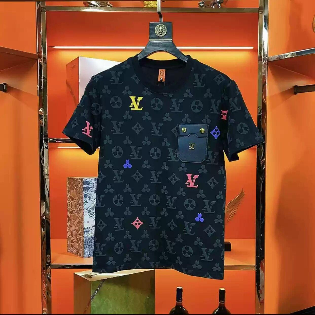 2025年夏季新款时尚刺绣短袖修身男女同款高品质短袖T恤825012-W