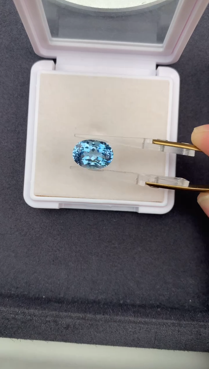裸石海蓝宝石4.6ct海蓝宝 GE 定制