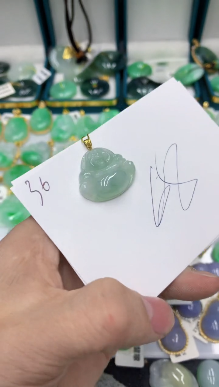 【闪购商品】翡翠颈饰18K金镶嵌号链接111111