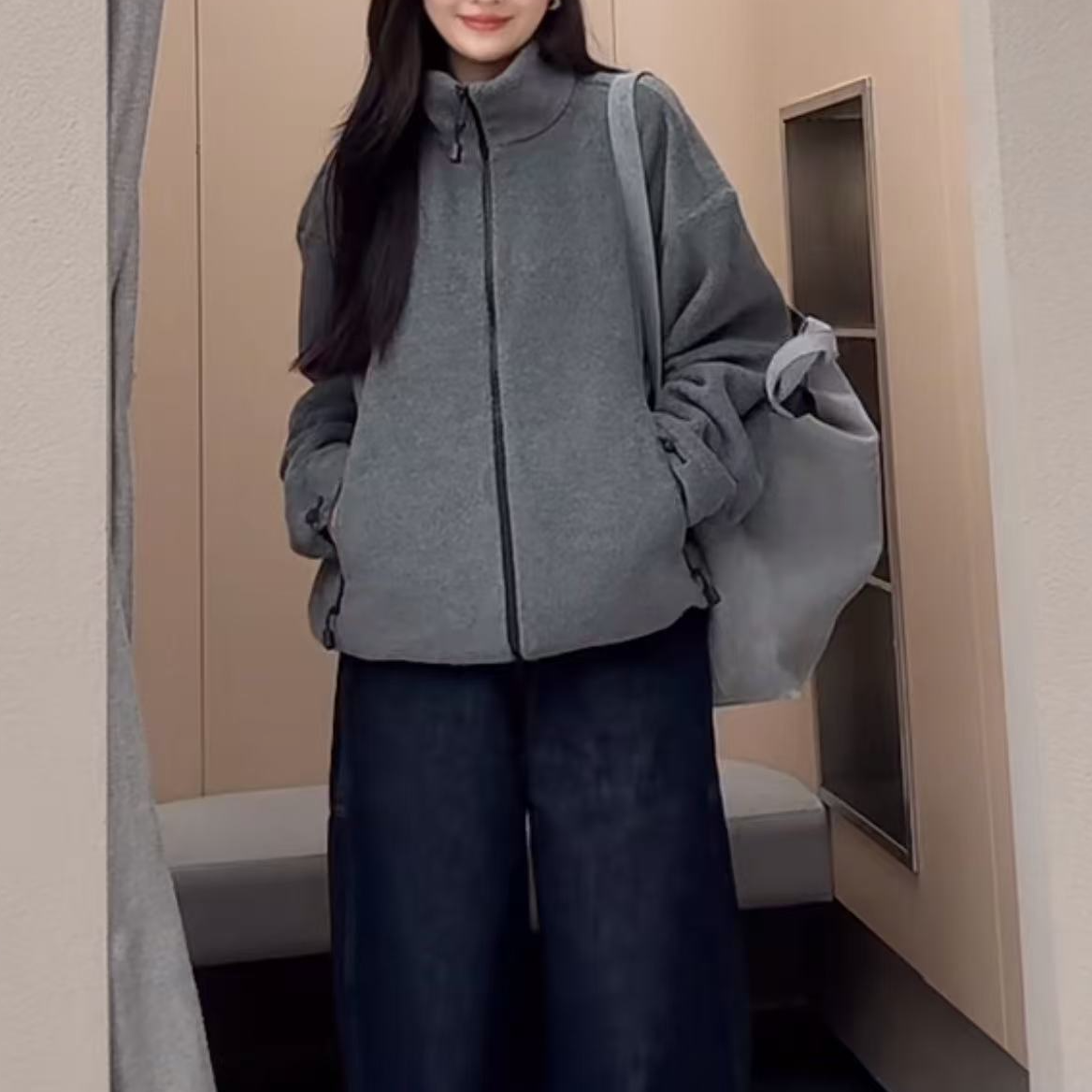 女士糯糯运动立领H型外套