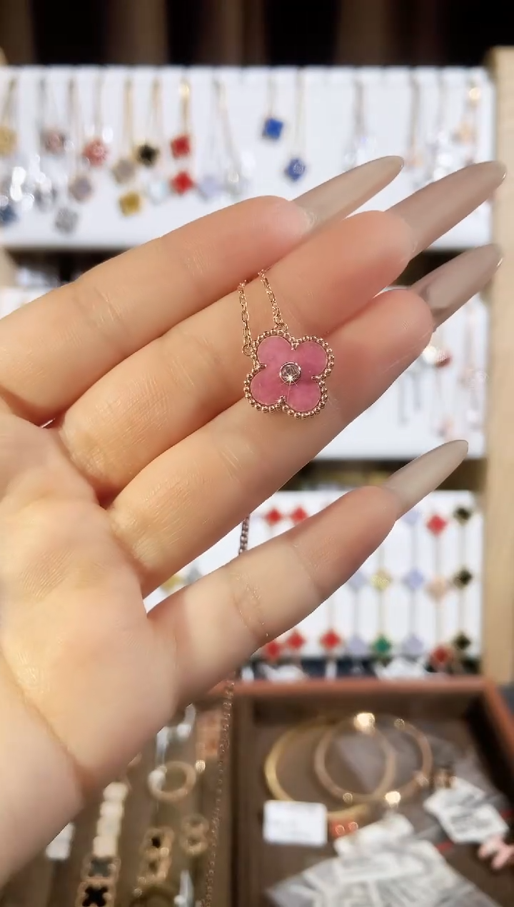 【闪购商品】钻石套链18K金镶嵌钻石K玫