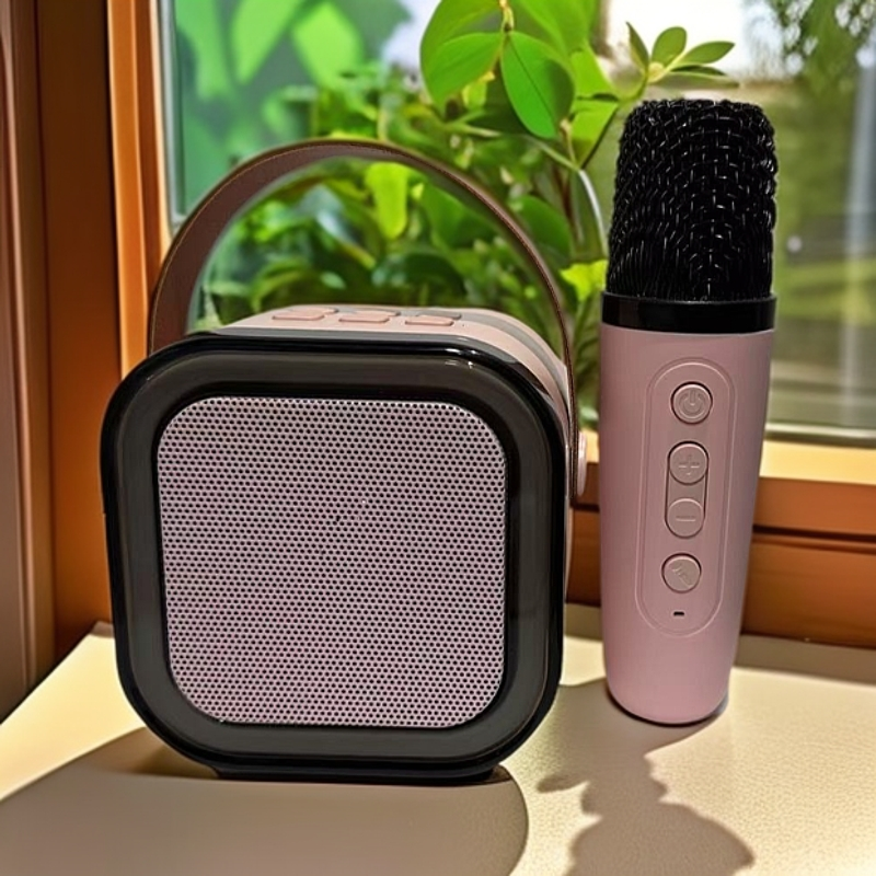 炫彩蓝牙音响话筒一体机儿童小型小音响手持话筒麦克风家庭K歌