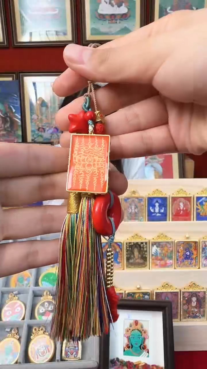 吊坠车挂-热贡纯手绘