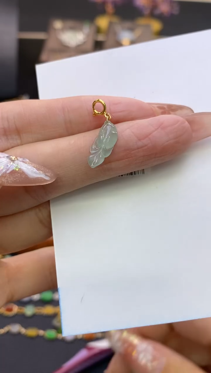 【闪购商品】翡翠颈饰18K金镶嵌净货11854