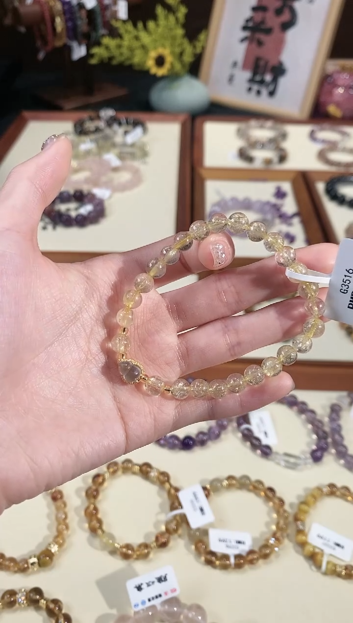 【闪购商品】水晶手链未镶嵌G3516 单圈颜色微差