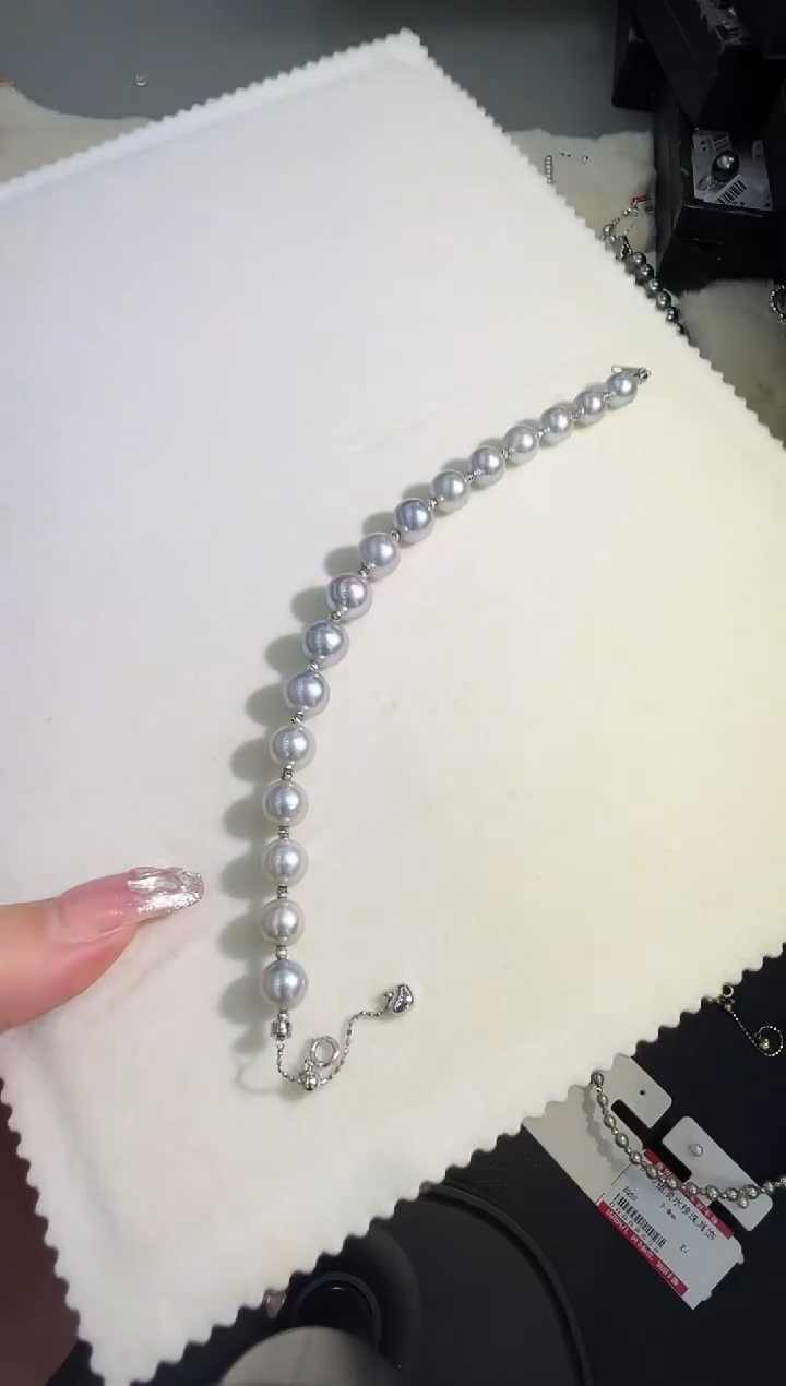 【闪购商品】海水珍珠手链18K金镶嵌真多麻手链zzxm