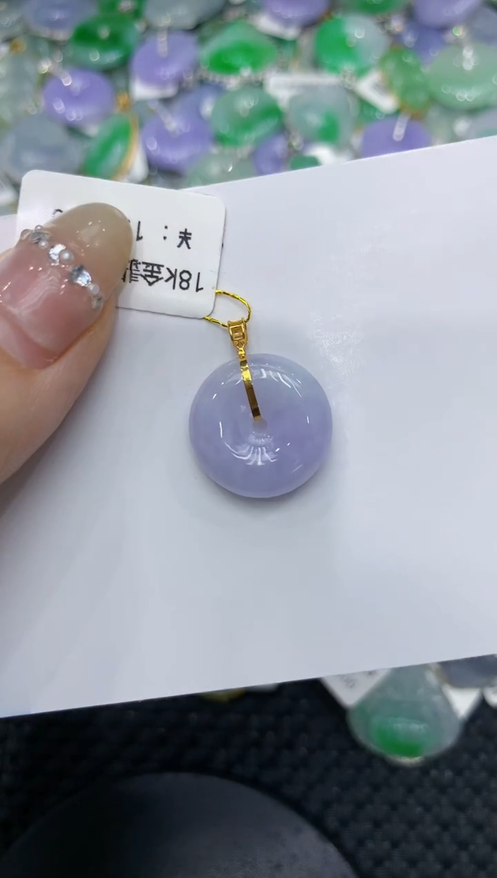 【闪购商品】翡翠颈饰18K金镶嵌222222222