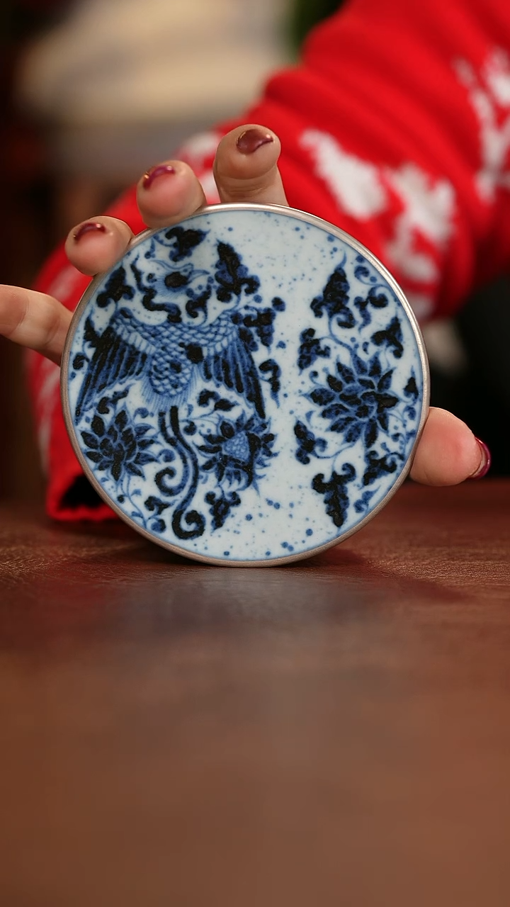 【闪购商品】元青花凤凰纹杯垫