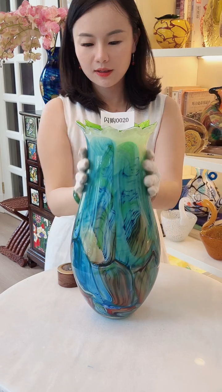 0020琉璃摆件花瓶