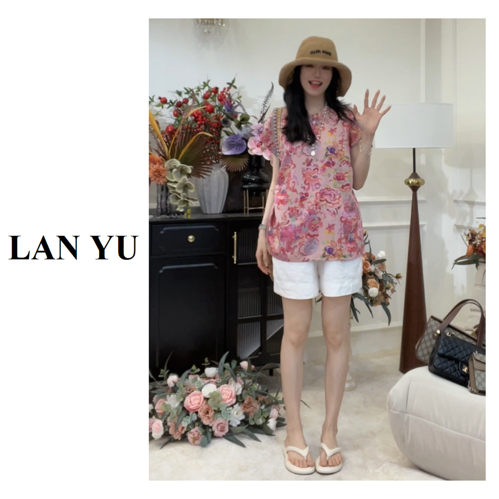 【棉麻短裤】夏日必备~全松紧高腰百搭洋气清爽裤子