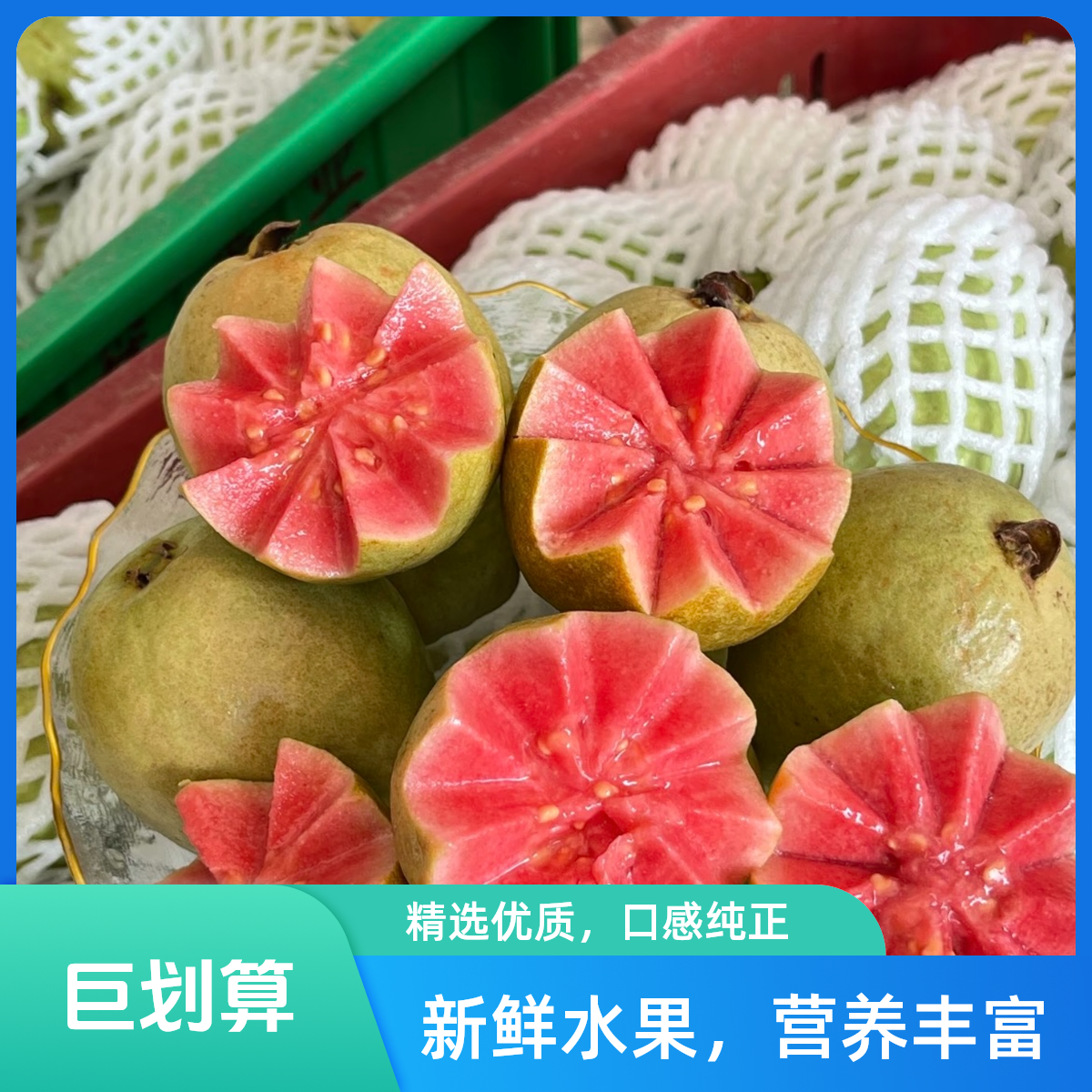 【新疆次日达】新鲜福建红心芭乐番石榴3斤装（放软更好吃，介意慎拍）福建省