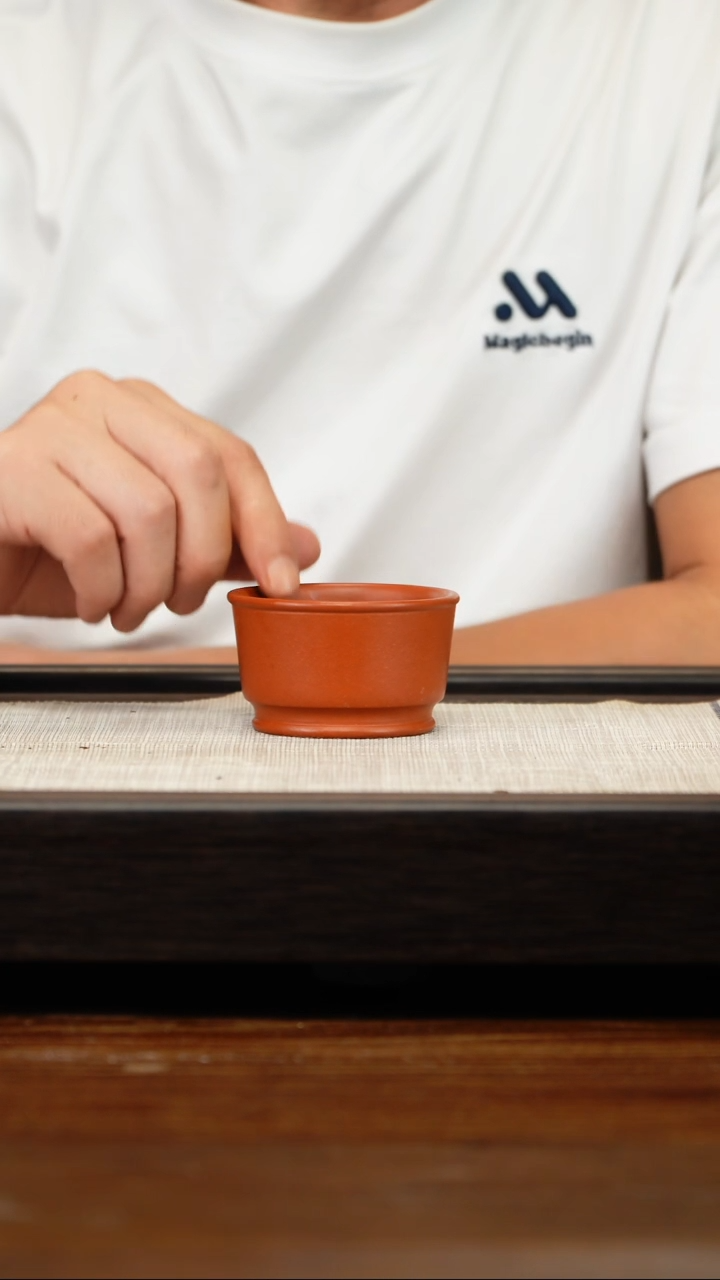 茶壶紫砂朱泥宽口杯
