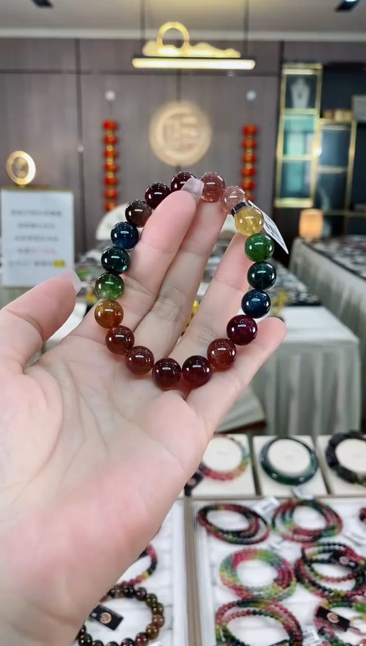 【闪购商品】碧玺单圈手串10mm+未镶嵌（多样性发一条）hon