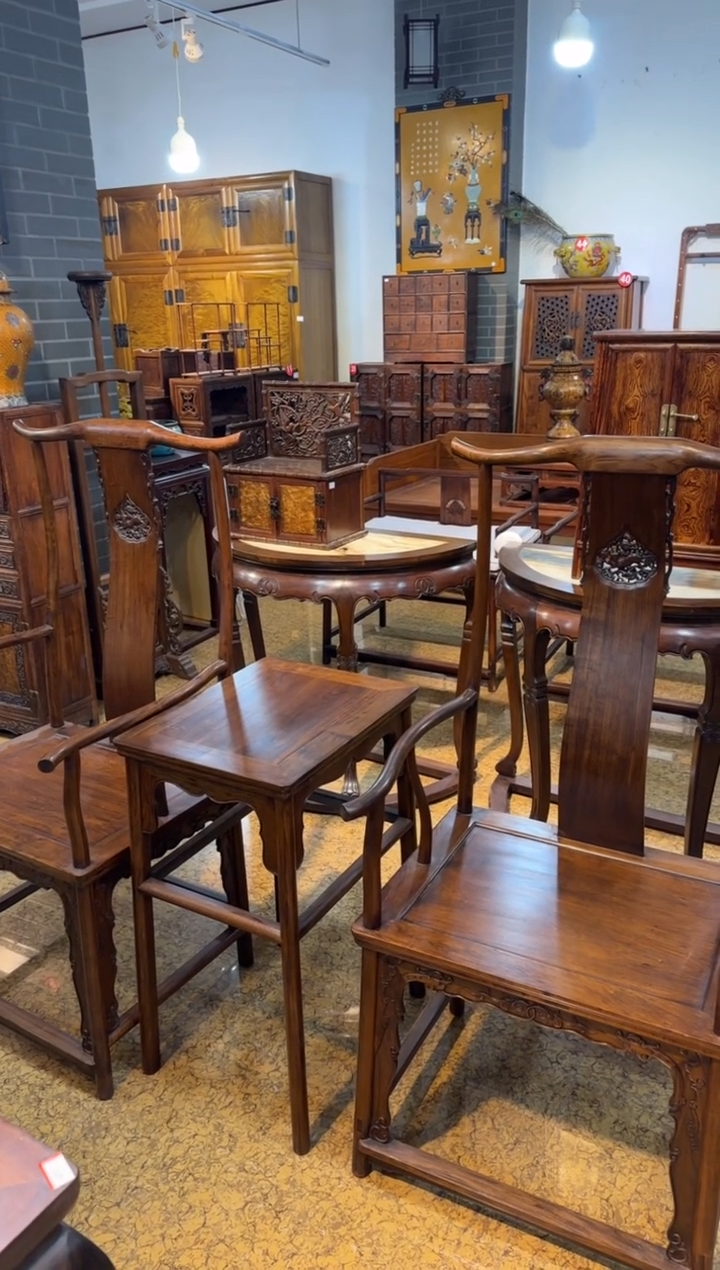 木大*2对 四出头三件套   摆件