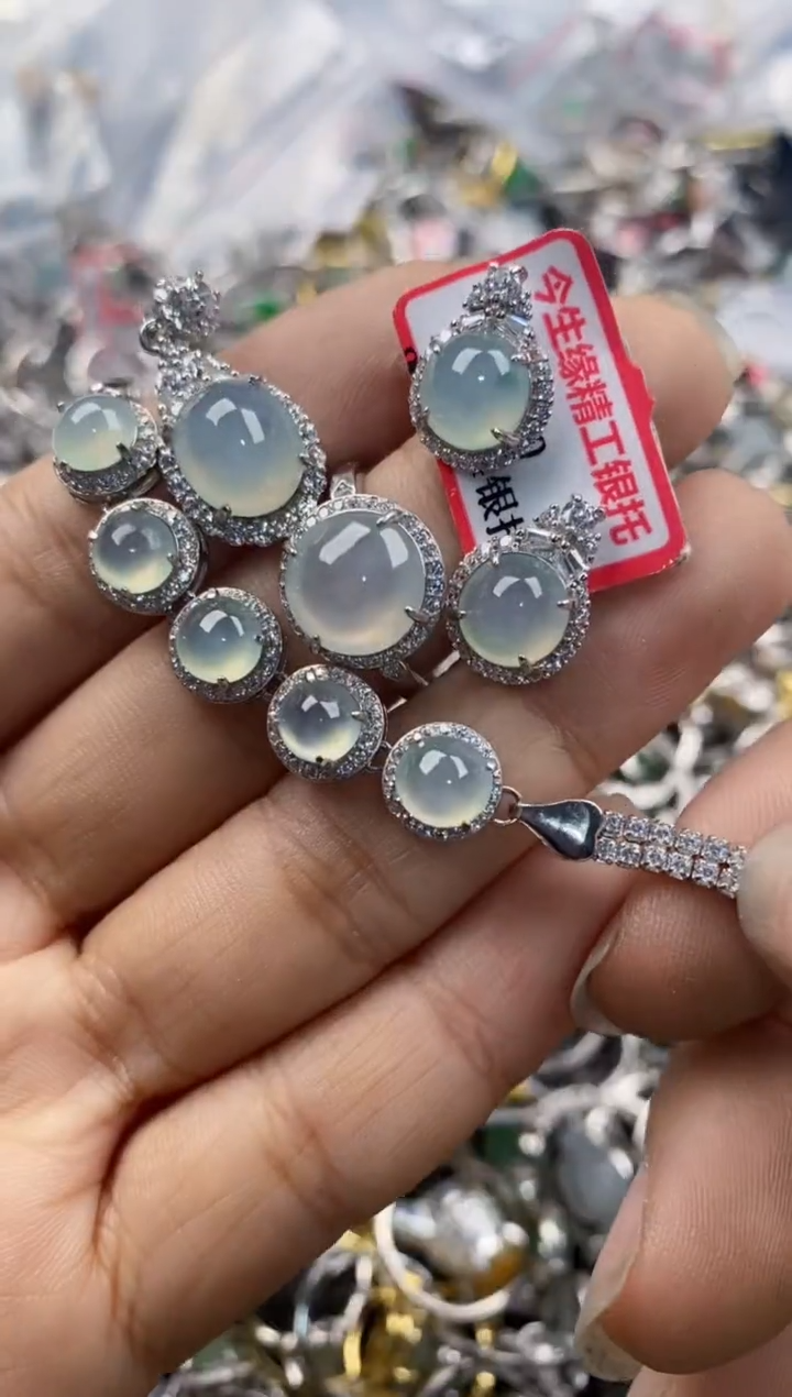 银S925镶嵌戒指翡翠12                2