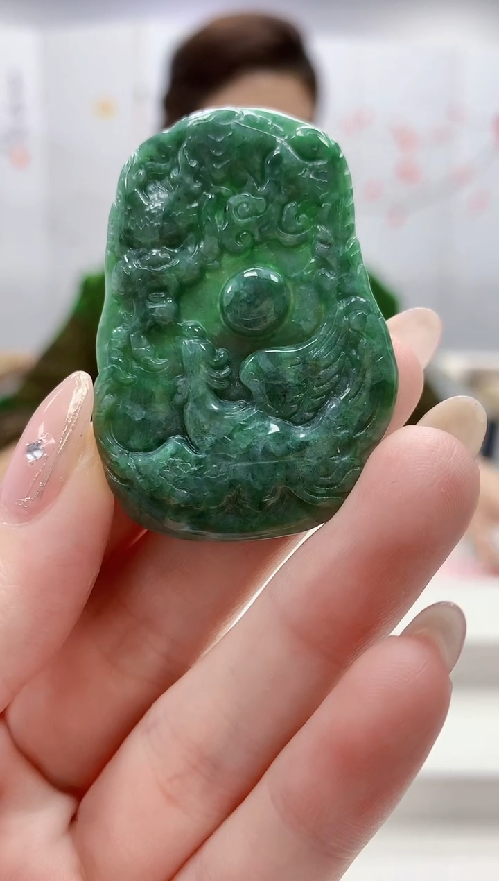 翡翠未镶嵌颈饰4829jw-jj挂件5