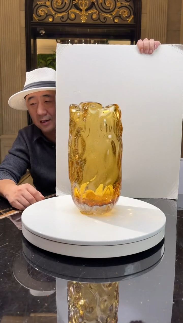 【闪购商品】茶宠1530琥珀金星空艺术花器大号