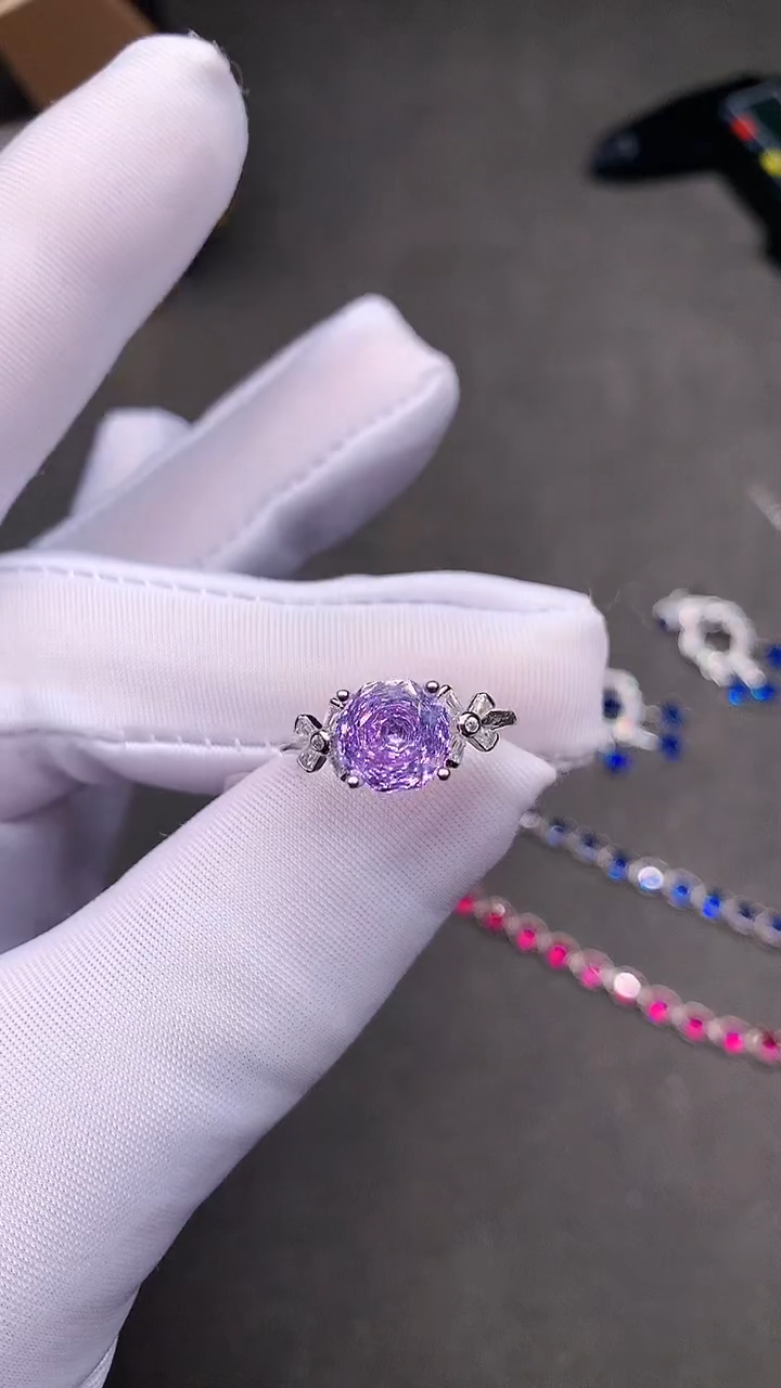 【闪购商品】锂辉石戒指银S925镶嵌..........