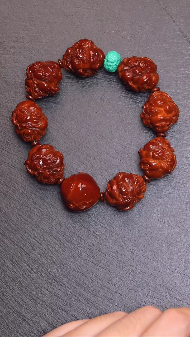 【闪购商品】橄榄核吊坠弥勒回血14号