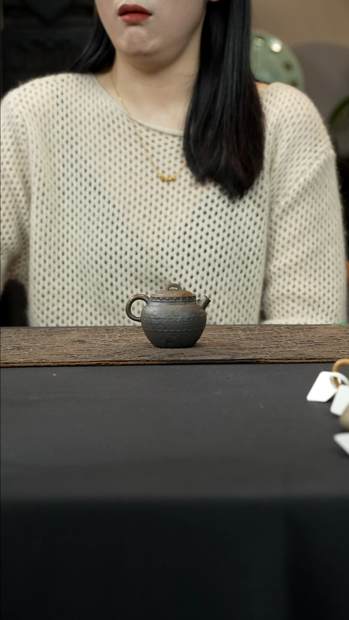【闪购商品】紫砂茶壶青铜律柴烧瓦罐100cc