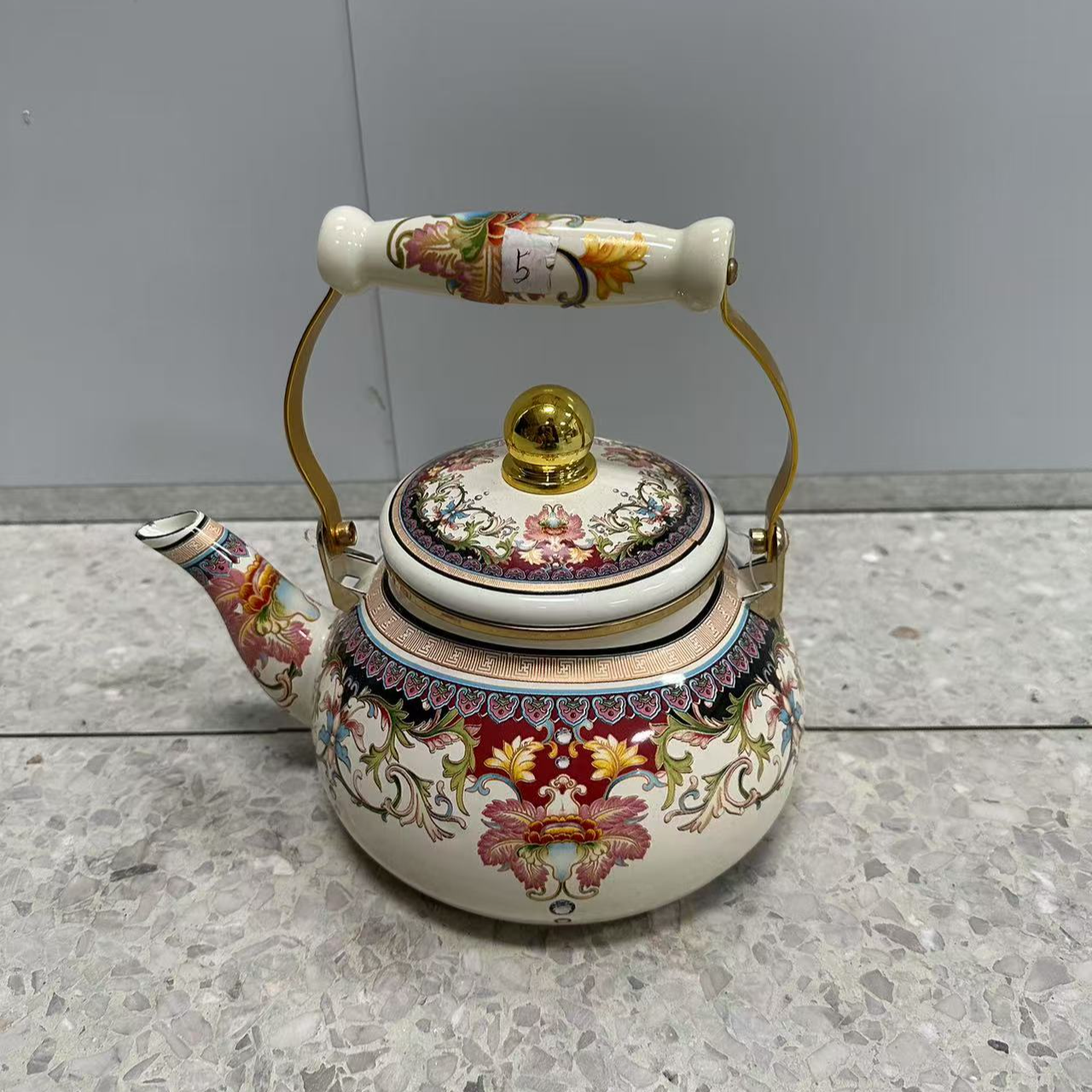 新款陶瓷茶壶珐琅水壶家用