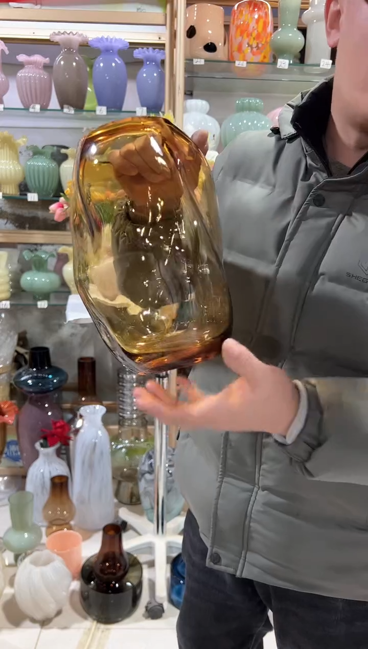 【闪购商品】无铅玻璃微瑕琥珀色