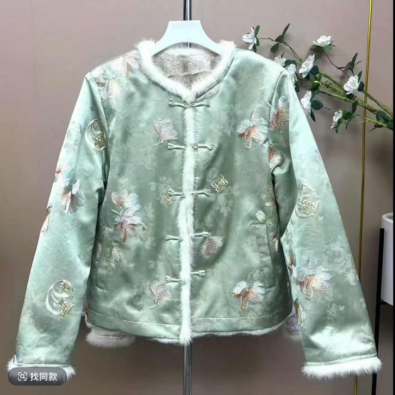 【清风阙】双面穿冬季水貂休闲时尚国风厚款外套0863