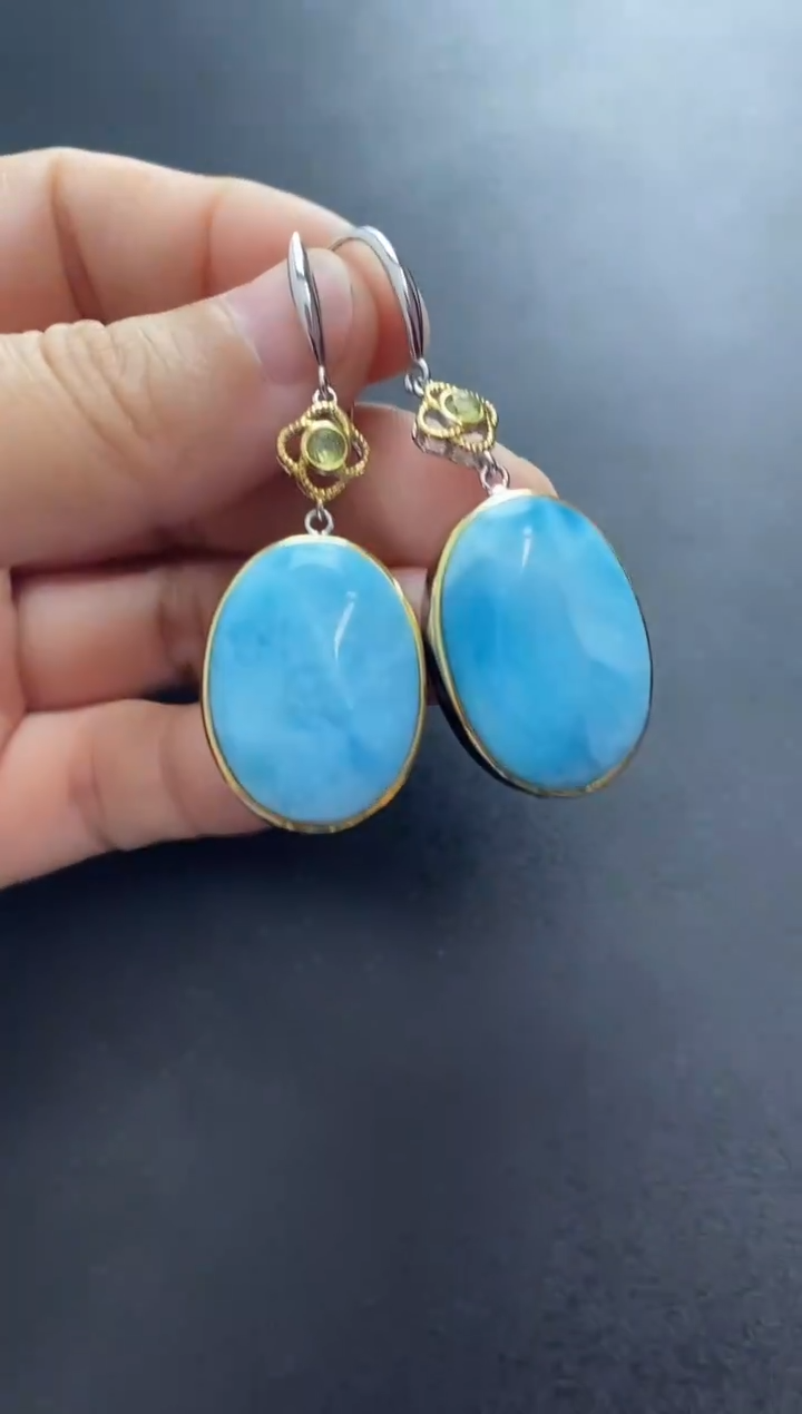 未镶嵌针钠钙石（海纹石）手链耳坠