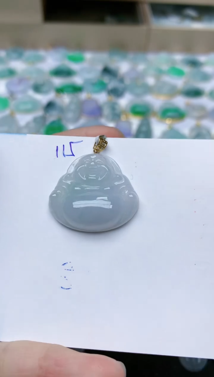 【闪购商品】翡翠颈饰18K金镶嵌天然翡翠A货    1